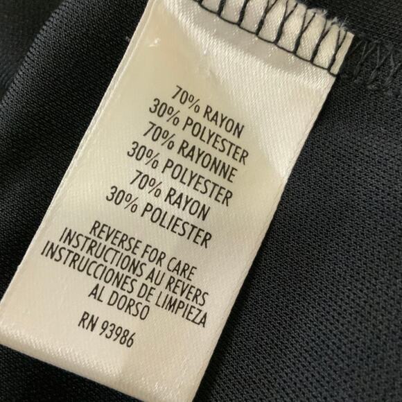 Collectibles Petite Sophisticate Black Top Size L Long Sleeve Minimalist Casual - Picture 7 of 7